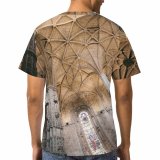 yanfind Adult Full Print T-shirts (men And Women) Architecture Attract Brick Wall Building Cathedral Ceiling Church City Classic Column Concrete