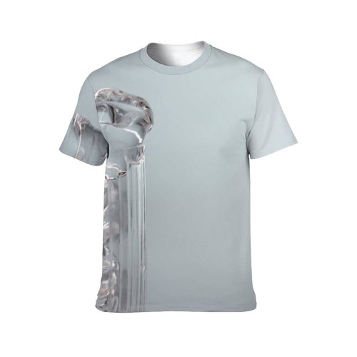 yanfind Adult Full Print T-shirts (men And Women) Clear Cool Space Crystal Cubes Details Glass Highball Ise