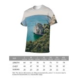 yanfind Adult Full Print T-shirts (men And Women) Arched Window Architecture Beach Cliff Coast Cliffs Daylight Meet Idyllic Island