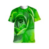 yanfind Adult Full Print T-shirts (men And Women) Summer Texture Garden Leaf Flower Outdoors Flora Growth Clover Succulent Botanical Disjunct