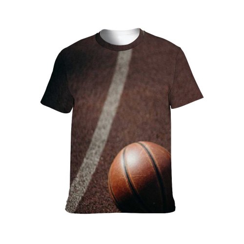 yanfind Adult Full Print T-shirts (men And Women) Ball Basketball Court Ground Nobody Sport Sports Sporty Still Streetball Texture