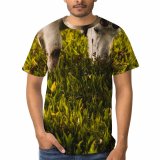 yanfind Adult Full Print T-shirts (men And Women) Landscape Field Summer Countryside Agriculture Farm Grass Leaf Grassland Outdoors Rural Farmland