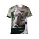 yanfind Adult Full Print T-shirts (men And Women) Cute Park Tree Portrait Monkey Outdoors Wild Baby Wildlife Primate Sit