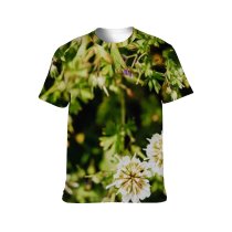 yanfind Adult Full Print T-shirts (men And Women) Field Summer Garden Grass Leaf Flower Outdoors Wild Flora Growth Beautiful