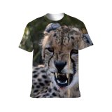 yanfind Adult Full Print T-shirts (men And Women) Fur Cat Outdoors Wild Hunter Leopard Safari Wildlife Danger Carnivore