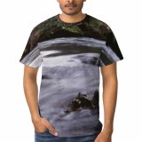 yanfind Adult Full Print T-shirts (men And Women) Landscape Trees River Rocks Stone Smooth Flow Church