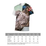 yanfind Adult Full Print T-shirts (men And Women) Avian Chicken Cockerel Farm Feathers Hen Plumage Poultry Rooster