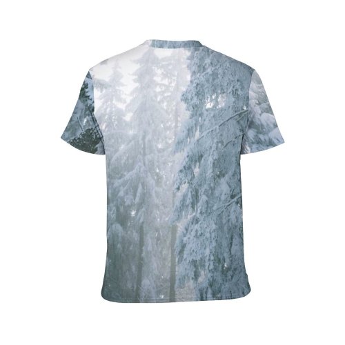 yanfind Adult Full Print T-shirts (men And Women) Beauty Botany Branch Breathtaking Coniferous Daytime Dry Evergreen Fog Forest Grow Growth
