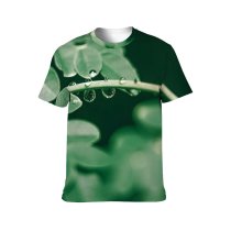 yanfind Adult Full Print T-shirts (men And Women) Garden Abstract Leaf Dew Raindrop Drop Flora Growth Clover