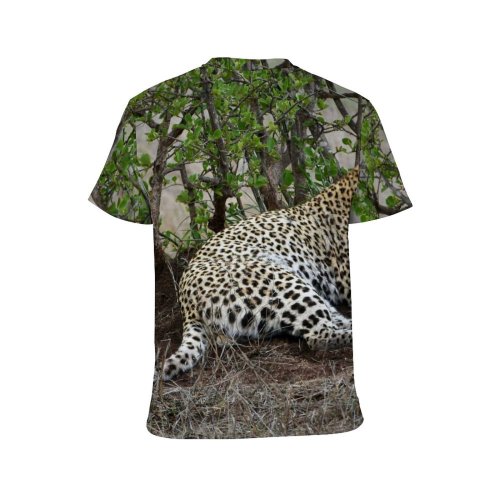 yanfind Adult Full Print T-shirts (men And Women) Grass Big Cat Outdoors Wild Leopard Safari Wildlife Danger Serengeti Savanna