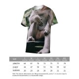 yanfind Adult Full Print T-shirts (men And Women) Cute Park Tree Portrait Monkey Outdoors Wild Baby Wildlife Primate Sit
