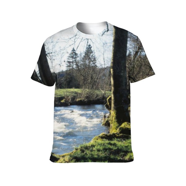 yanfind Adult Full Print T-shirts (men And Women) Landscape Trees Branches Plants River