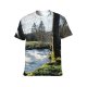 yanfind Adult Full Print T-shirts (men And Women) Landscape Trees Branches Plants River