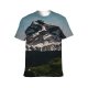 yanfind Adult Full Print T-shirts (men And Women) Dawn Landscape Fog Travel Cloud Rock Volcano Outdoors Valley Scenic Hike