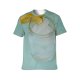 yanfind Adult Full Print T-shirts (men And Women) Summer Cocktail Glass Bubble Clean Lemon Health Tropical Liquid Turquoise Sparkling