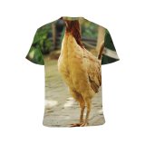 yanfind Adult Full Print T-shirts (men And Women) Bird Farm Grass Chicken Beak Portrait Hen Outdoors Rural Wildlife Feather Poultry