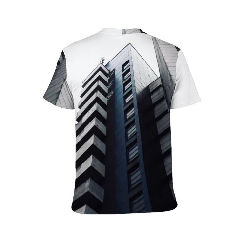 yanfind Adult Full Print T-shirts (men And Women) Office High Outdoors Perspective Downtown Futuristic Contemporary Tallest Glass Items