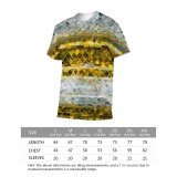 yanfind Adult Full Print Tshirts (men And Women) Texture Abstract Glass Backdrop Beautiful Christmas Design Elegance Gilded Glamour