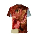 yanfind Adult Full Print T-shirts (men And Women) Farm Grass Beak Portrait Outdoors Rural Wildlife Poultry Crest Dame