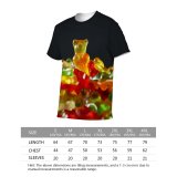 yanfind Adult Full Print T-shirts (men And Women) Bears Candy Colorful Colourful Colours Delicious Fruit Gums Jelly Gelatin Gold