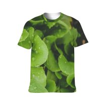 yanfind Adult Full Print T-shirts (men And Women) Garden Leaf Dew Health Outdoors Raindrop Ingredients Drop Flora Growth