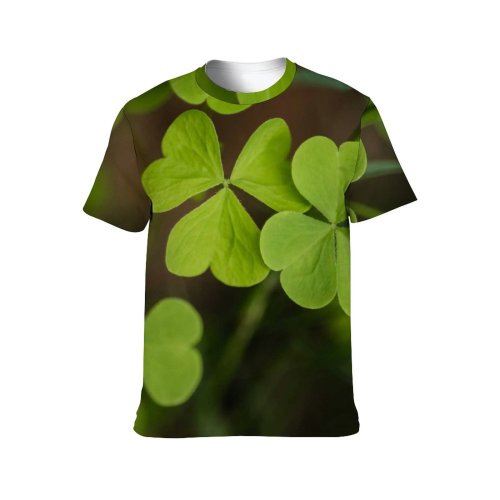yanfind Adult Full Print T-shirts (men And Women) Light Summer Garden Luck Grass Leaf Flower Flora Growth Beautiful Lucky Celtic