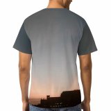 yanfind Adult Full Print T-shirts (men And Women) Light Dawn Landscape Sunset Dark Storm Silhouette Fog Evening Dusk