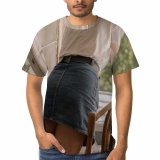 yanfind Adult Full Print T-shirts (men And Women) Apartment Attractive Chair Female From Behind Hot Girl Sexy Skirt Student