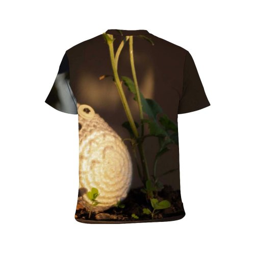 yanfind Adult Full Print T-shirts (men And Women) Wood Art Garden Pot Leaf Tree Flower Decoration Christmas Cactus Flora Growth