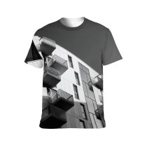 yanfind Adult Full Print T-shirts (men And Women) Architectural Design Architecture Building Clouds Glass Items Shot Outdoors Sky