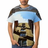 yanfind Adult Full Print T-shirts (men And Women) Architecture Balconies Buildings Clouds Contemporary Design Glass Shot Sky