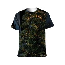 yanfind Adult Full Print T-shirts (men And Women) Apartment Atmosphere Box Celebrate Christmas Tree Closet Congratulate Coniferous Cozy December Decor