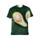 yanfind Adult Full Print T-shirts (men And Women) Avocado Banana Leaf Delicious Diet Fruit Health Healthy Nutrition Seed Sliced Slices