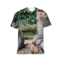 yanfind Adult Full Print T-shirts (men And Women) Cute Fur Baboon Monkey Hairy Wild Baby Funny Jungle Wildlife Little