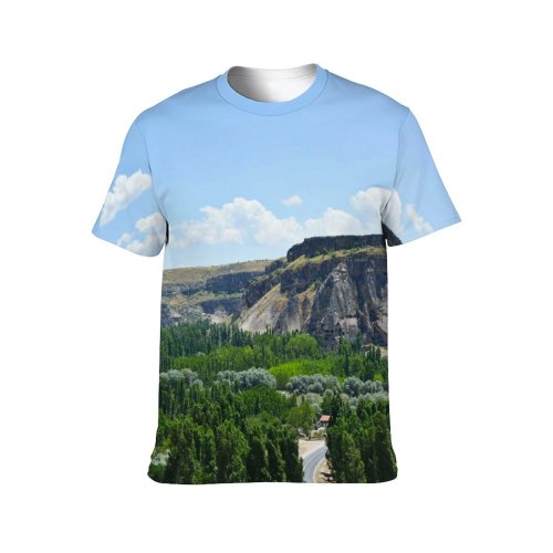 yanfind Adult Full Print T-shirts (men And Women) Wood Park Tree Cliff River Travel Rock Outdoors Sight Scenic