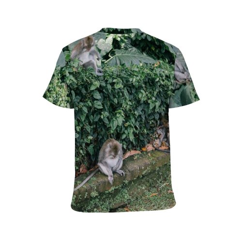 yanfind Adult Full Print T-shirts (men And Women) Wood Garden Park Leaf Tree Monkey Outdoors Jungle Wildlife Primate Rainforest