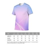 yanfind Adult Full Print Tshirts (men And Women) Light Purple Streak Streaks Desktop Abstract 3d Design Digital Flares