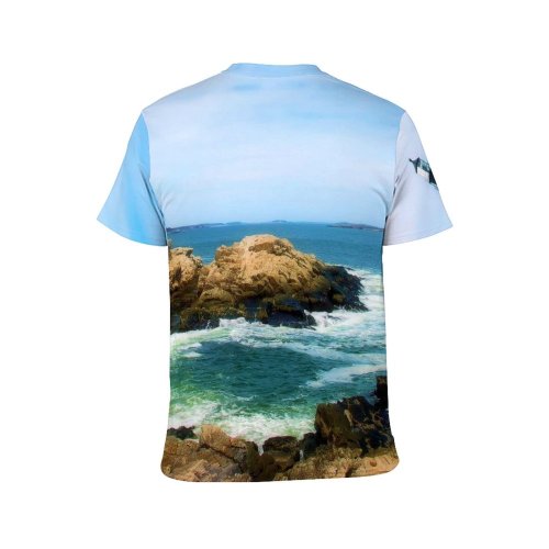 yanfind Adult Full Print Tshirts (men And Women) Lighthouse Portland Maine Headlight Sea NewEngland Atlantic Ocean Seascape Landscape