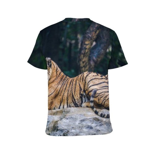 yanfind Adult Full Print T-shirts (men And Women) Attentive Blurred Bush Calm Carnivore Comfort Concentrate Space Curious Daylight Daytime Fauna