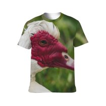 yanfind Adult Full Print T-shirts (men And Women) Bird Summer Cute Farm Grass Beak Waterfowl Outdoors Wild Duck Goose Wildlife