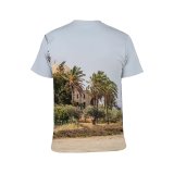 yanfind Adult Full Print T-shirts (men And Women) Beach Vacation Tree Seashore Palm Outdoors Traditional Tropical Daylight Minaret