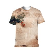 yanfind Adult Full Print T-shirts (men And Women) City Art Street Building Wall Vintage Architecture Window Retro Abandoned Urban Family