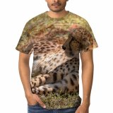 yanfind Adult Full Print T-shirts (men And Women) Grass Fur Cat Outdoors Wild Leopard Safari Wildlife Danger Cheetah