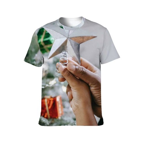 yanfind Adult Full Print T-shirts (men And Women) Kid Anonymous Ball Bauble Blurred Bonding Branch Celebrate Child Christmas Coniferous