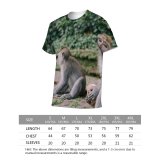 yanfind Adult Full Print T-shirts (men And Women) Wood Cute Tree Fur Baboon Monkey Wild Baby Jungle Wildlife Little