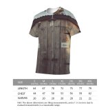yanfind Adult Full Print T-shirts (men And Women) Bathroom Bulb Comfort Room Doors Leaves Light Outdoors Rest Rustic Signage Toilet