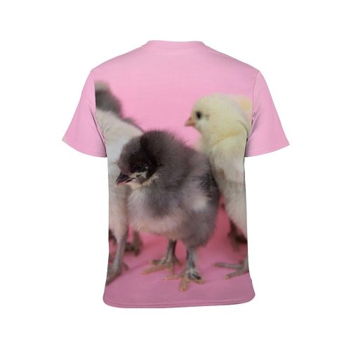 yanfind Adult Full Print T-shirts (men And Women) Bird Cute Farm Easter Chicken Young Hen Baby Funny Feather Little Tiny