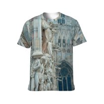 yanfind Adult Full Print T-shirts (men And Women) Arcade Architecture Attract Basilica Building Cathedral Catholic Church Classic Construction Decoration