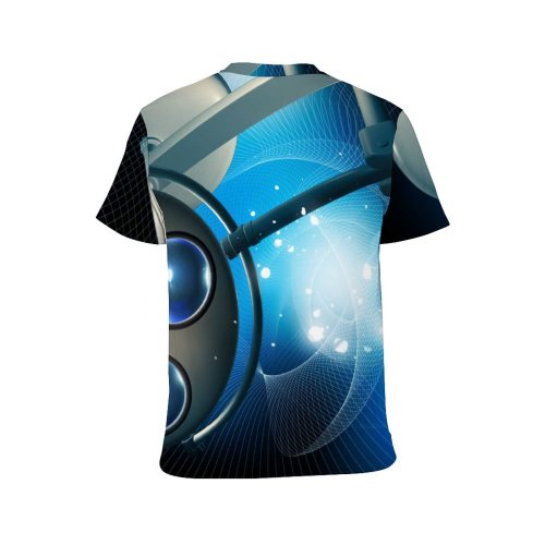 yanfind Adult Full Print T-shirts (men And Women) Abstract Medical Doctor Care Clinic Instrument Health ECG Colorful Effects Surgery Ray