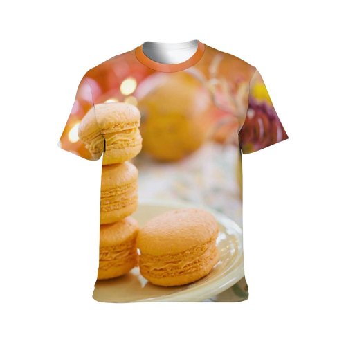yanfind Adult Full Print T-shirts (men And Women) Wood Coffee Sugar Breakfast Candy Chocolate Sweet Baking Cake Homemade Traditional Cookie
